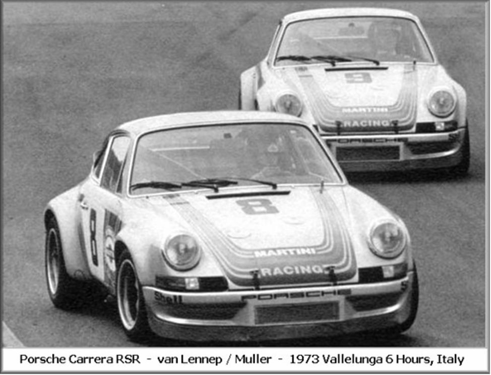 Coffret Slot Car FLY 1/32 – Porsche Carrera Martini 6H Vallelunga 1973 - N°96068